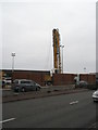 Crane by Dockyard Wall