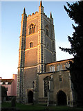 TM0533 : St Mary's church - tower by Evelyn Simak