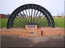 NZ3941 : Memorial Pit Wheel Shotton Colliery by Barry Wood