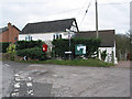 Postbox and road junction at Fishpool, Kempley