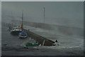 NH9184 : Stormy Day at Portmahomack Harbour by David Maclennan
