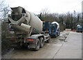 Ready-mix concrete mixers on their day off