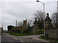 The gates of Stalbridge Park and Stalbridge Church