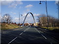 Hulme Arch looking east on Stretford Road