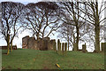 Ruined Chapel and graves near Heath