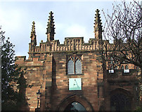 SO9198 : St Peter's Church (detail), Wolverhampton by Roger  D Kidd