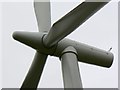 SU2491 : Wind turbine hub and blades, Westmill Farm, Watchfield 29th January 2008 by Brian Robert Marshall