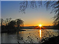 Sunset over Peterculter golf course and the river Dee