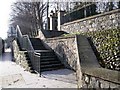 Steps leading to the walkway