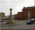 Taunton war memorial in the middle of town centre roundabout