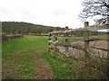 Entrance to field with rustic fence