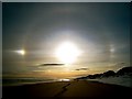 NJ9922 : Ice halos above Foveran beach by Martyn Gorman