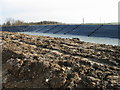 A large new farm reservoir being created