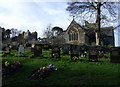 Church, castle and graveyard