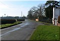 Road junction at Mythe Cottage