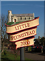 TG3112 : Little Plumstead - village sign by Evelyn Simak