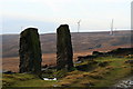 SD8517 : Rooley Moor Windfarm Under Construction by Alan Crabtree