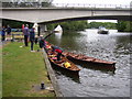SU9577 : Skiffs at Elizabeth Bridge, Windsor by Glenn Rees