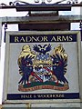 Sign for the Radnor Arms, Nunton