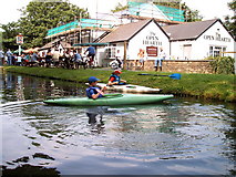 ST2998 : Canoeists at the Open Hearth public house by nantcoly