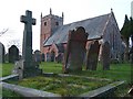 NY4463 : Graveyard at All Saints Church, Scaleby by Rose and Trev Clough