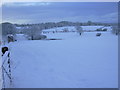 Snowy landscape at Birch Hill Farm Caravan Club CL