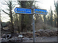 SE4804 : Cusworth cycle trail sign by Steve  Fareham