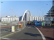 NS5764 : The closed Clyde Arc, Glasgow by Stephen Sweeney