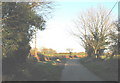 Passing place at a sharp bend in the Llwyndyrys road