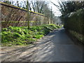 The wall to the gardens of Northbourne Court