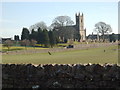 Open land in front of churchyard in Sanquhar