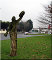 Oak figures, Malone Road roundabout [4]