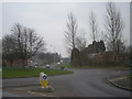 Madeley traffic roundabout looking towards the A442