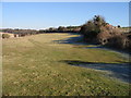 View across the fields, looking NE from Deal Road