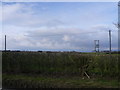 B6417 View showing Farmland and Overhead Cables.