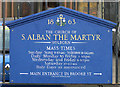 Mass Times at St Alban