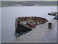 NS0767 : Port Bannatyne Pier and sinking boat by Nick Mutton 01329 000000