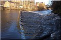 SE1422 : Weir at Sugden's Mill, Brighouse by Richard Kay