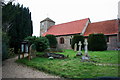 TL4435 : Church and churchyard at Langley Green by Duncan Grey