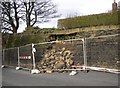 Collapsed wall, Green Cliff, Honley