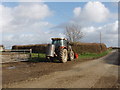 Tractor at Higher Trossell