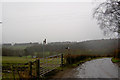 Footpath sign and gate off High Hoyland Lane