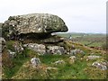 Rock on summit of Berry Down