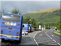 Coach interchange on A82 at Tyndrum