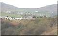 View across the Pistyll valley towards Plas Pistyll and Pistyll village