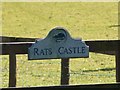 SU0599 : Sign at entrance to Rats Castle, near Harnhill by Brian Robert Marshall