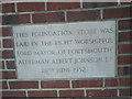 Foundation stone inlaid into Drayton Methodists