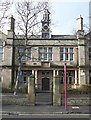 The entrance to the old part of Whitcliffe Mount School, West End, Cleckheaton