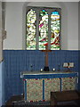 War memorial window in chapel to St Mary at St Gennys