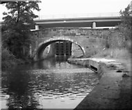 SD8639 : Barrowford Road Bridge 143 and tail of Lock No 49 by Dr Neil Clifton